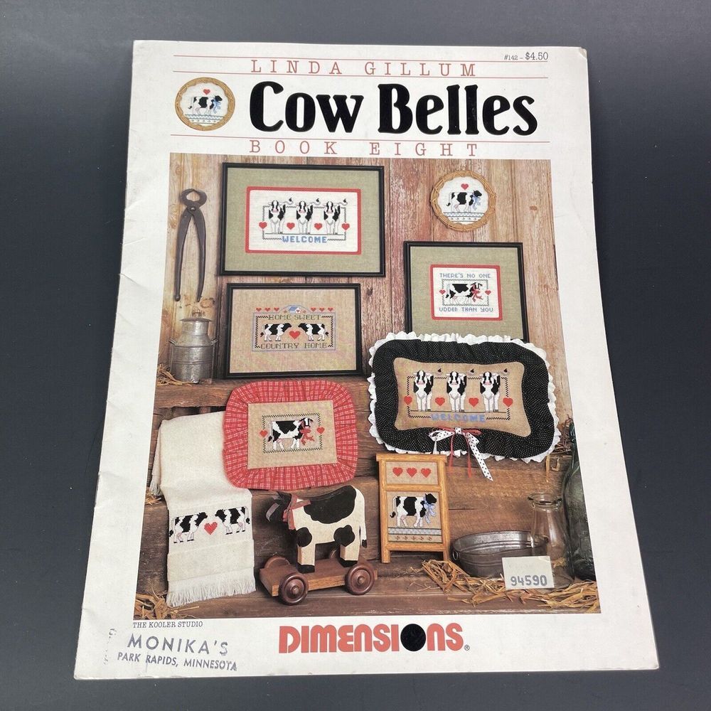 Vintage Dimensions Cow Belles by Linda Gillum‎ Counted Cross Stitch Leaflet Book